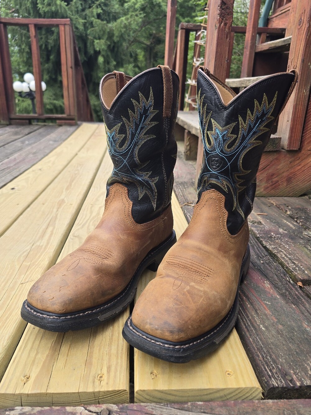 Ariat Mens WorkHog Waterproof Work Boots, Steel Toe, Aged Bark, Sz 11.5 EE